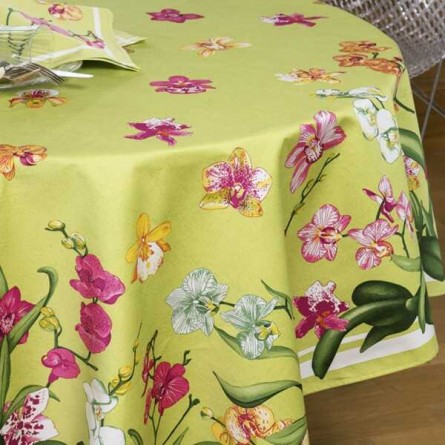 Orchidées Tablecloth - Champagne