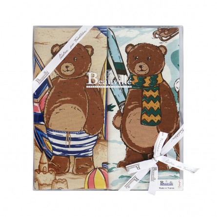 Tea towel gift box Les aventures de Teddy