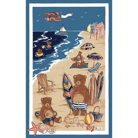 Torchon Teddy à la plage