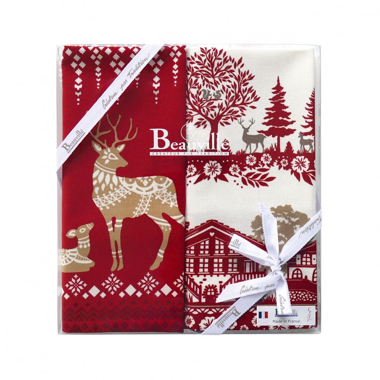 Coffret Cadeau Torchons Paysages d'hiver