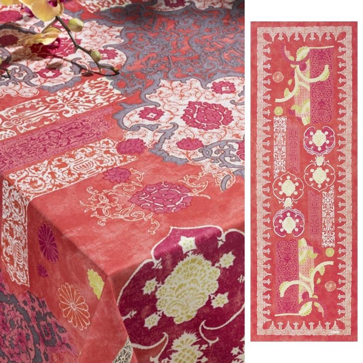 nappe romantique couleurs chaudes