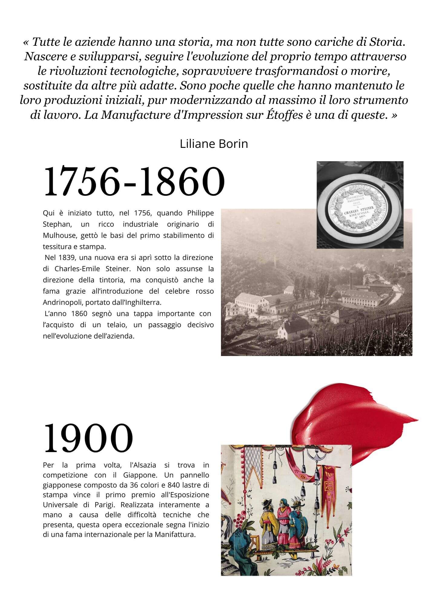 Image représentant la chronologie historique des créations italiennes de Beauvillé, mettant en valeur l’évolution des collections et des designs au fil des années, illustrée par des photos de produits emblématiques et des moments clés de l’histoire de la marque.